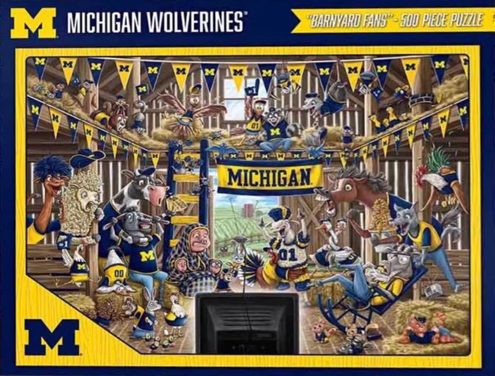 Michigan Wolverines : Barnyard Fans - Youthefan puzzle collectible [Barcode 810081904438] - Main Image 2