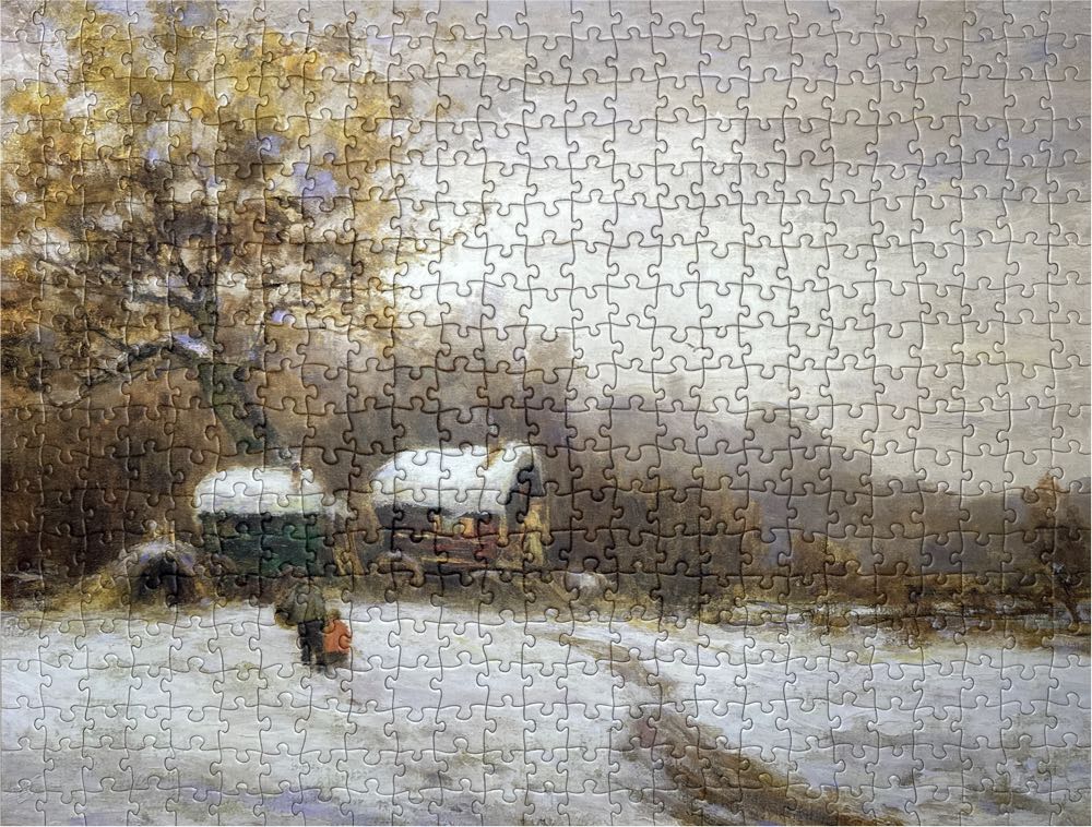 Gypsy Caravans In The Snow - No Name puzzle collectible - Main Image 2