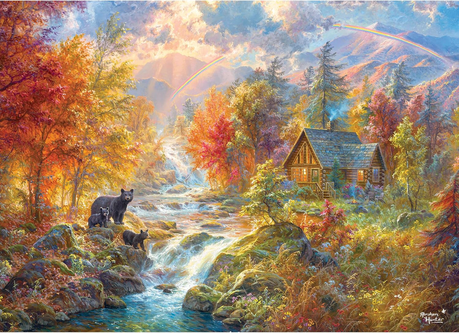Autumn at Rainbow Falls (NIB) NFT - Roseart puzzle collectible - Main Image 2