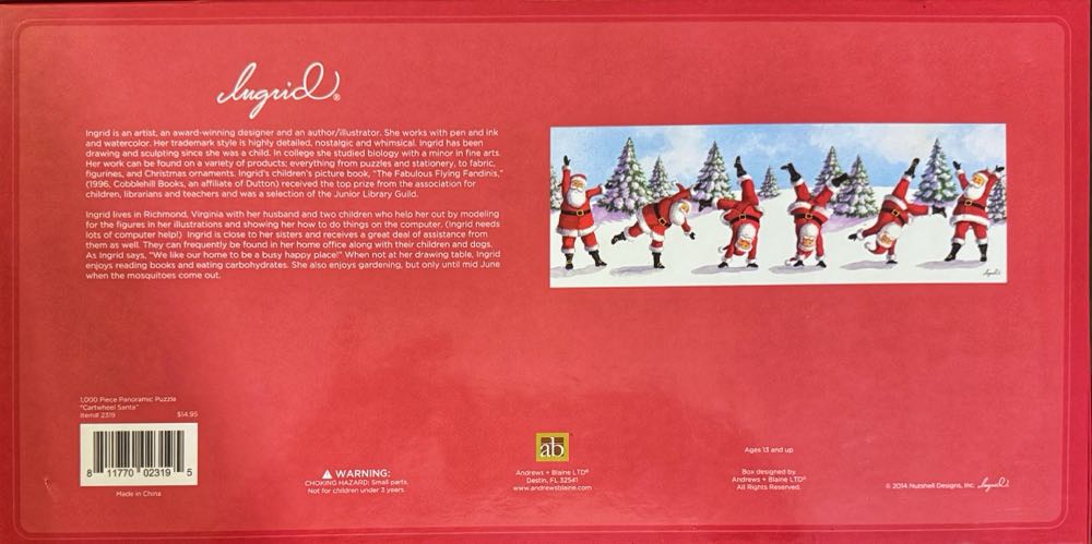 Cartwheel Santa - Andrews + Blaine puzzle collectible - Main Image 3