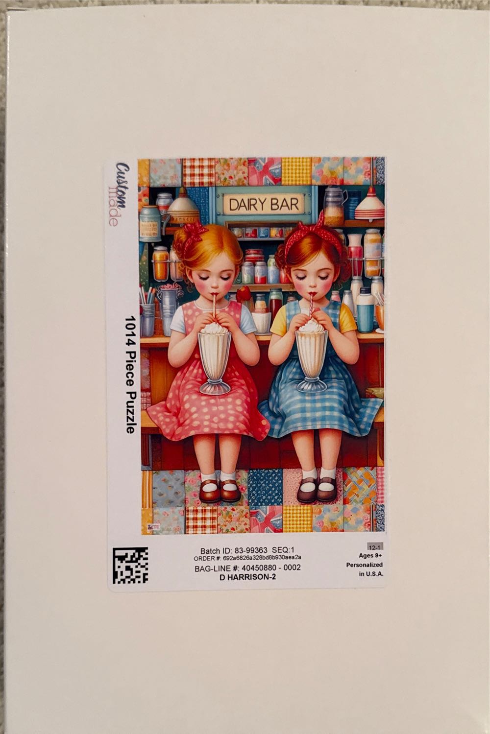 Dairy Bar Girls Milkshakes - Audrey’s Hat Box puzzle collectible - Main Image 2