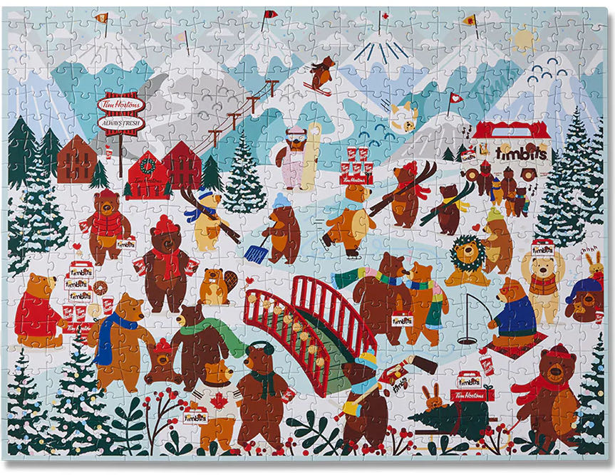 A Beary Kind Holiday - Tim Hortons puzzle collectible [Barcode 045114244704] - Main Image 2