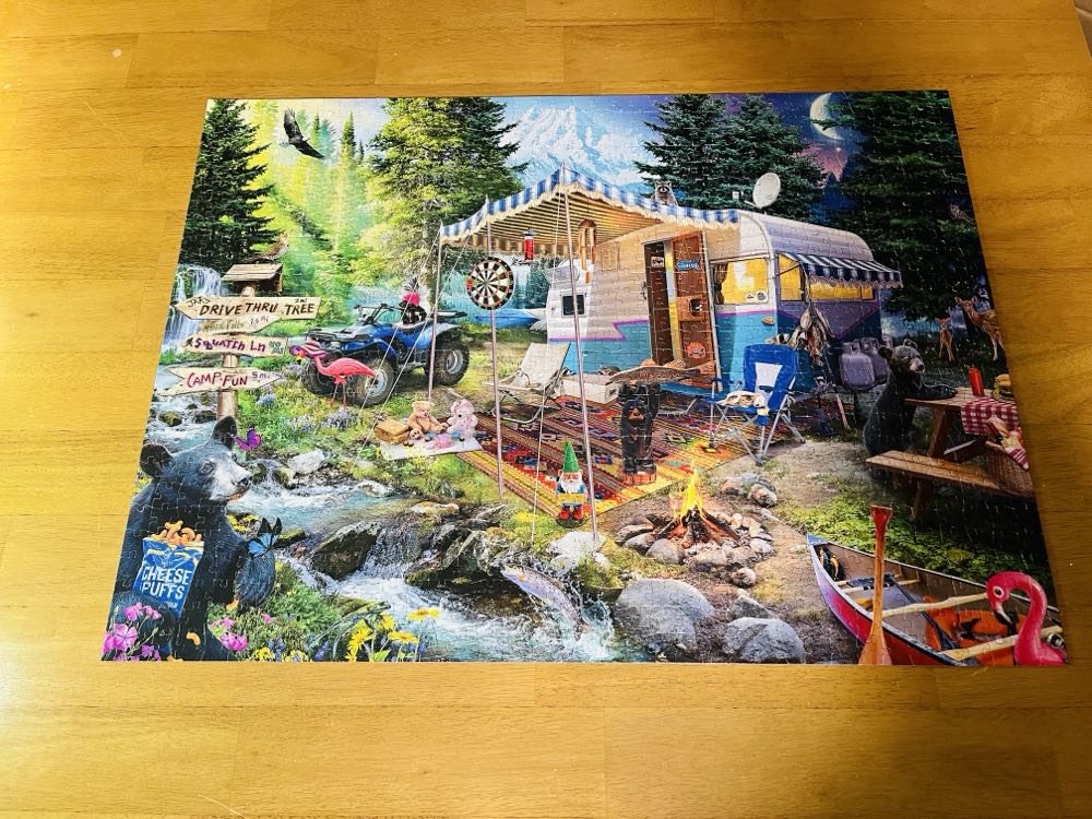 Night & Day-Mountain Retreat  (Item#11868) - Buffalo Games puzzle collectible [Barcode 079346118687] - Main Image 2