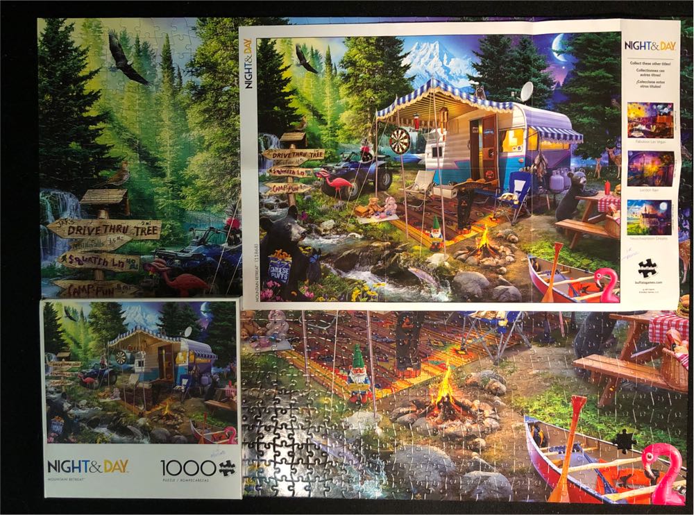 Night & Day-Mountain Retreat  (Item#11868) - Buffalo Games puzzle collectible [Barcode 079346118687] - Main Image 3