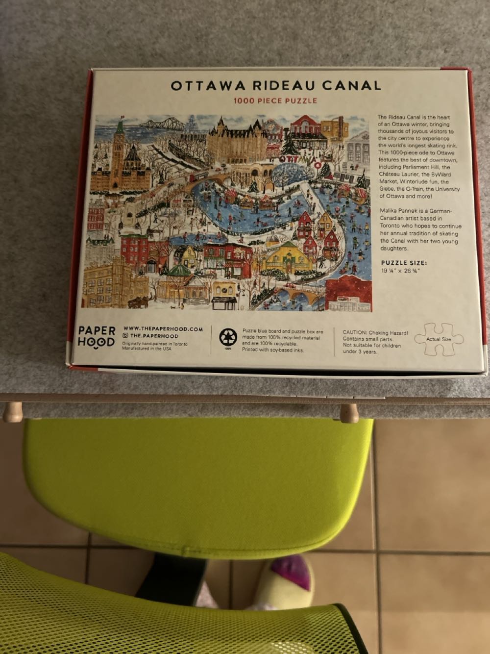 Ottawa Rideau Canal - Paperhood puzzle collectible - Main Image 2