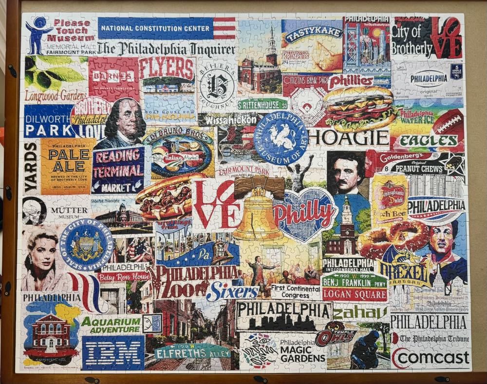 I Love Philly - White Mountain 🇺🇸 puzzle collectible [Barcode 724819270033] - Main Image 2