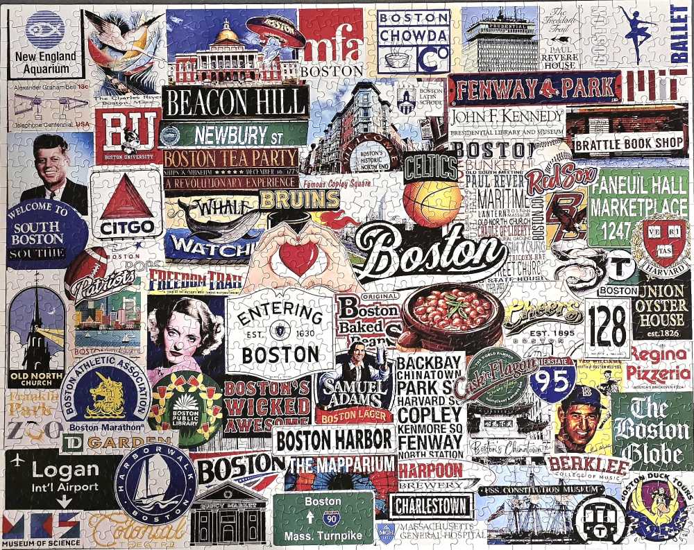 I Love Boston - White Mountain puzzle collectible [Barcode 724819270026] - Main Image 2