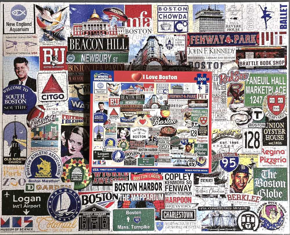 I Love Boston - White Mountain puzzle collectible [Barcode 724819270026] - Main Image 3