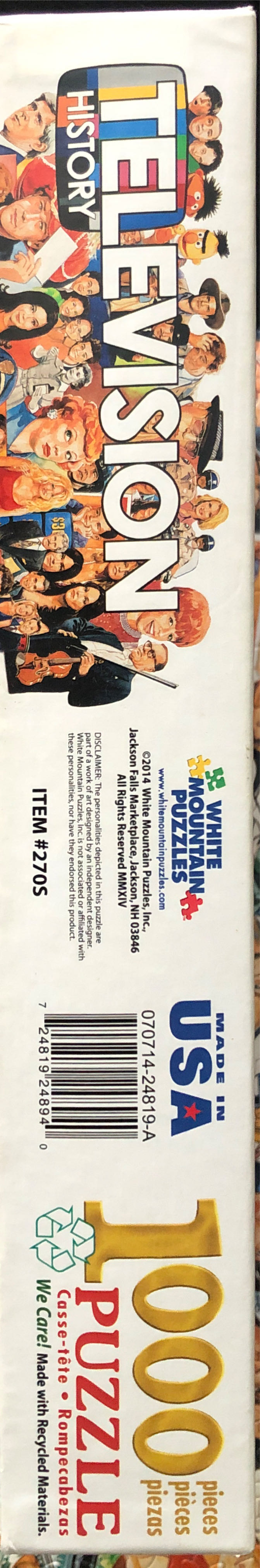 Television History   - White Mountain puzzle collectible [Barcode 724819248940] - Main Image 4