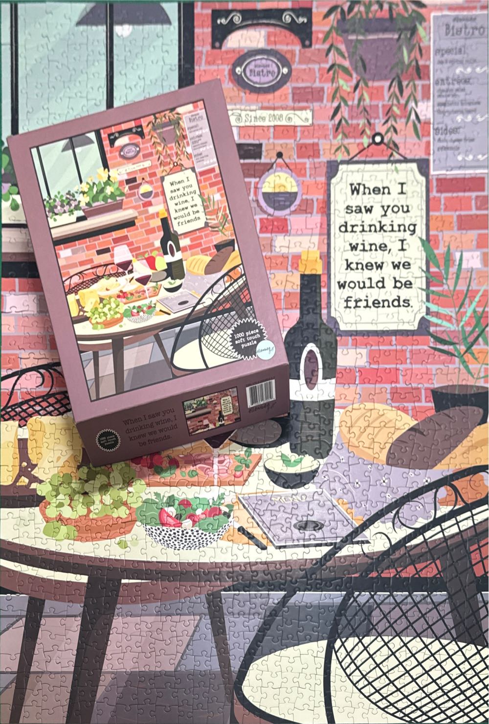 When I Saw You Drinking Wine, I Knew We Would Be Friends - Ellembee puzzle collectible [Barcode 673324272219] - Main Image 4