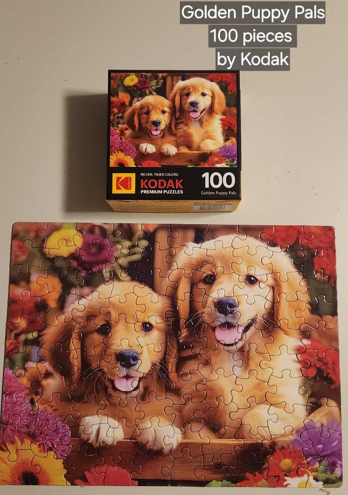Golden Puppy Pals - Kodak Rose Art puzzle collectible [Barcode 4895145440097] - Main Image 2