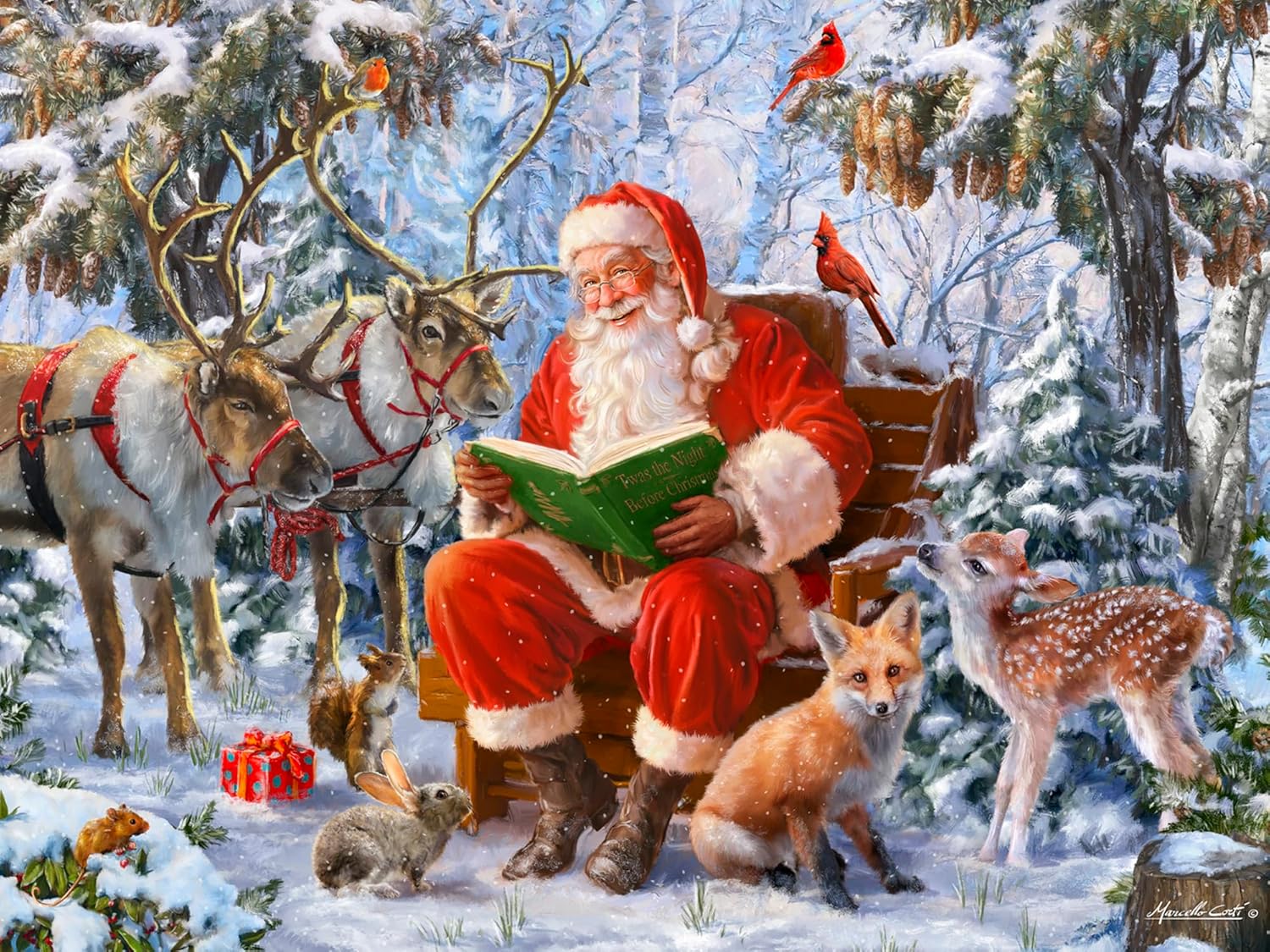 Santa’s Forest (NIB) NFT - Vermont Christmas  Company puzzle collectible [Barcode 819273025333] - Main Image 2