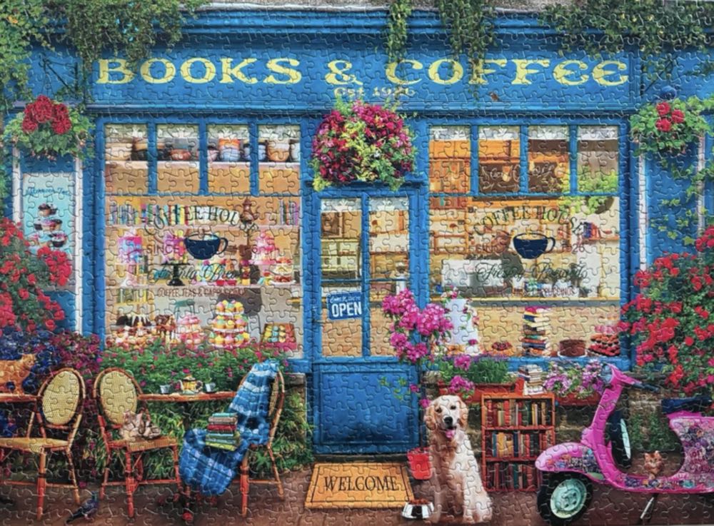 Shop Windows Books And Coffee - Ceaco puzzle collectible [Barcode 0021081310369] - Main Image 3