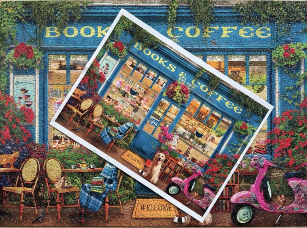 Shop Windows Books And Coffee - Ceaco puzzle collectible [Barcode 0021081310369] - Main Image 4