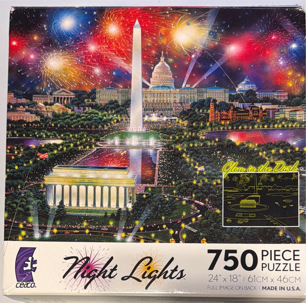 Roseart Neon Brights Neon Nyc 500 Piece Jigsaw Puzzle For Adults Nyc Skyline