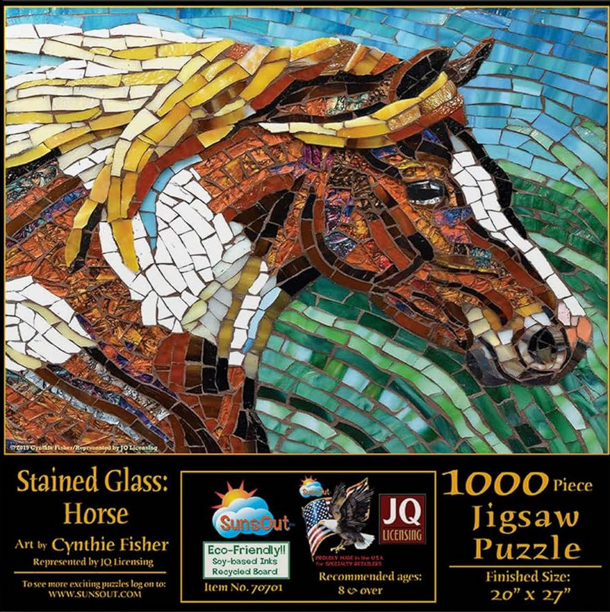 Stained Glass Pony - SunsOut puzzle collectible - Main Image 2