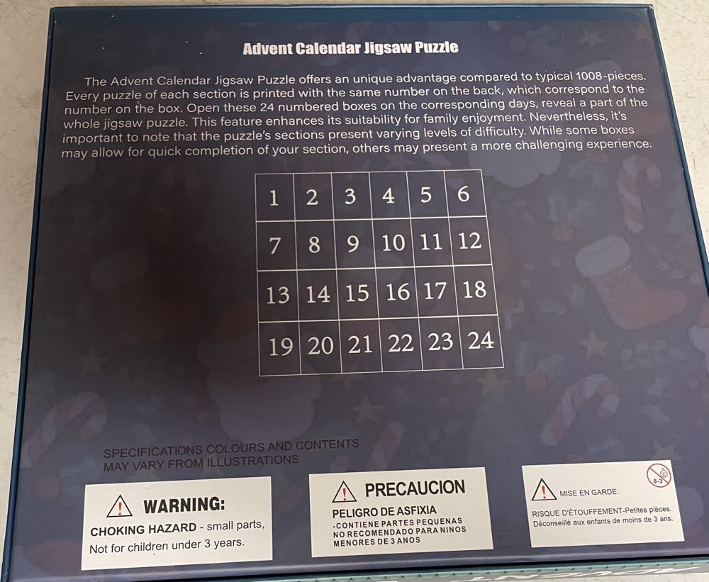 Advent Calendar Jigsaw Puzzle Nativity Scene  puzzle collectible - Main Image 2