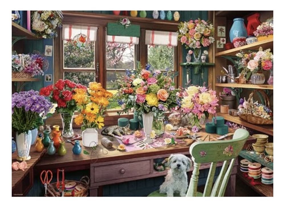 The Flower Arranger’s Shed - Ravensburger puzzle collectible [Barcode 4005555017226] - Main Image 2