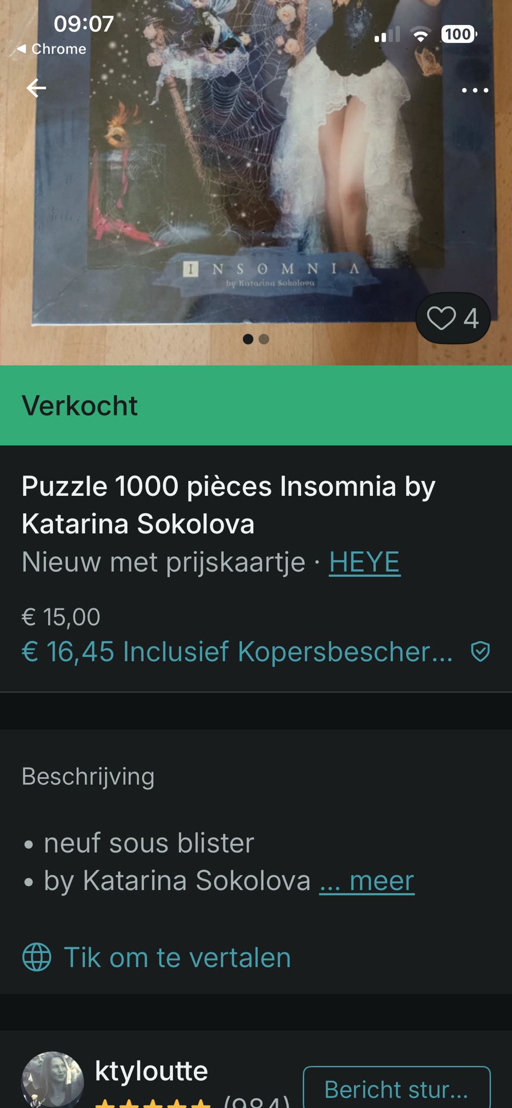 Insombia -Spiderweb🟦🇨🇦 - Heye Puzzle puzzle collectible [Barcode 04001689293130] - Main Image 4