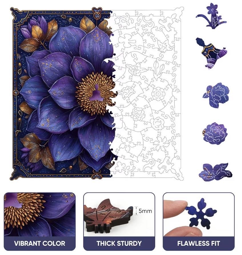 Yoga Lotus Mandala Flower - Mys Aurora puzzle collectible - Main Image 2