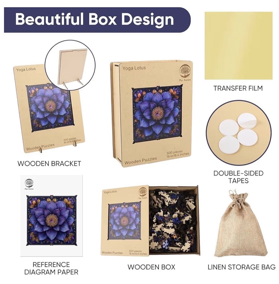 Yoga Lotus Mandala Flower - Mys Aurora puzzle collectible - Main Image 4