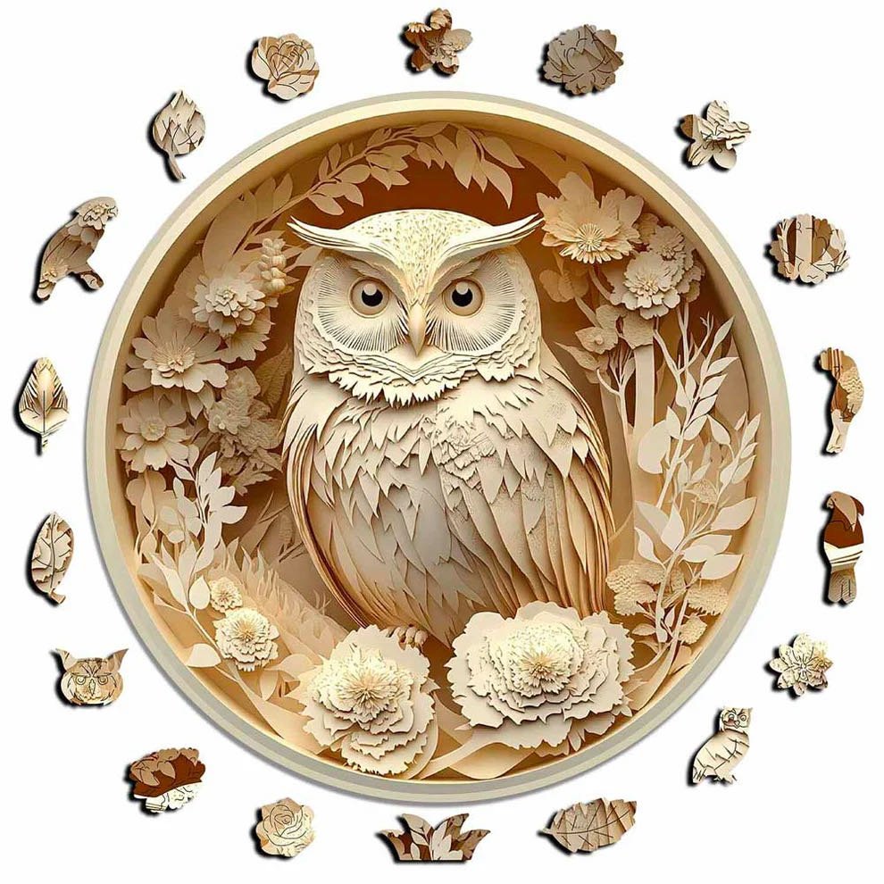 Carved Owl - PuzzlesUp puzzle collectible - Main Image 2