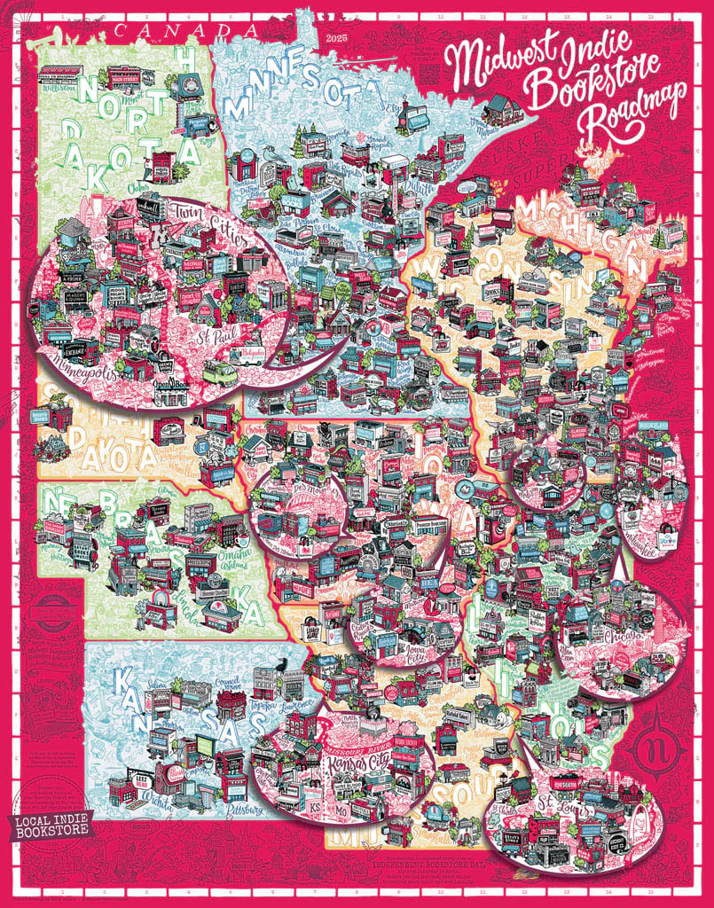 Midwest Indie Bookstore Roadmap Signature Series - Maynard’s puzzle collectible [Barcode 614399200288] - Main Image 2