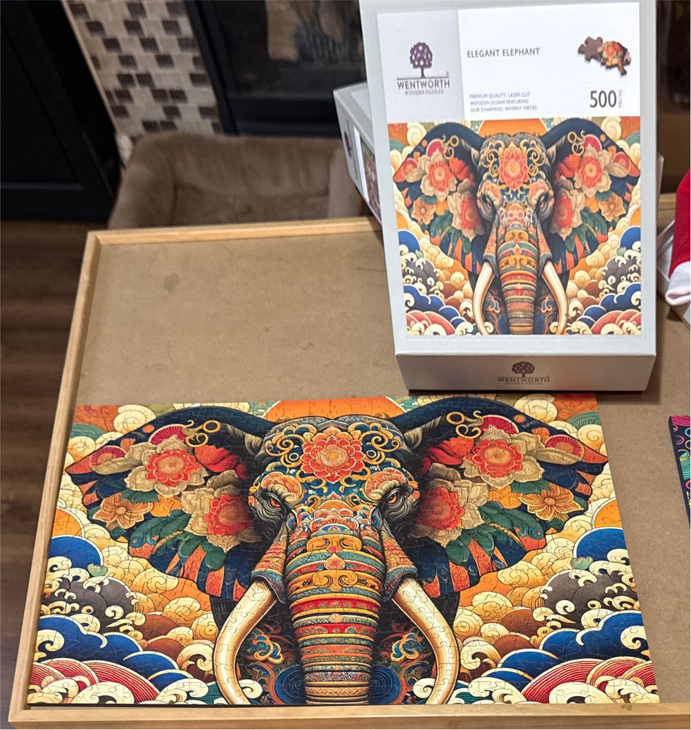 Elegant Elephant - Wentworth Wooden Puzzles puzzle collectible - Main Image 3