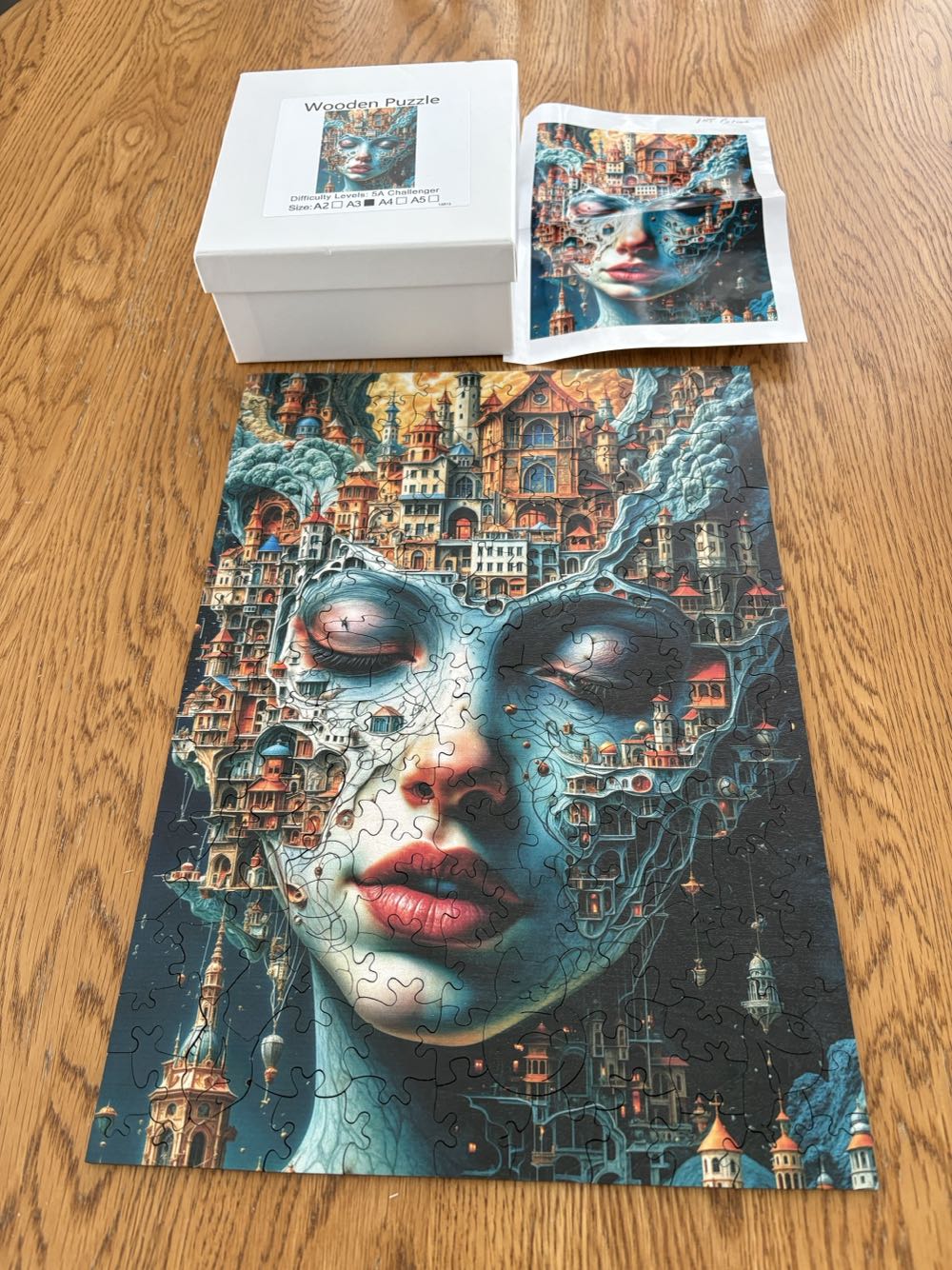 Wooden City Face - Wooden Puzzle puzzle collectible - Main Image 2