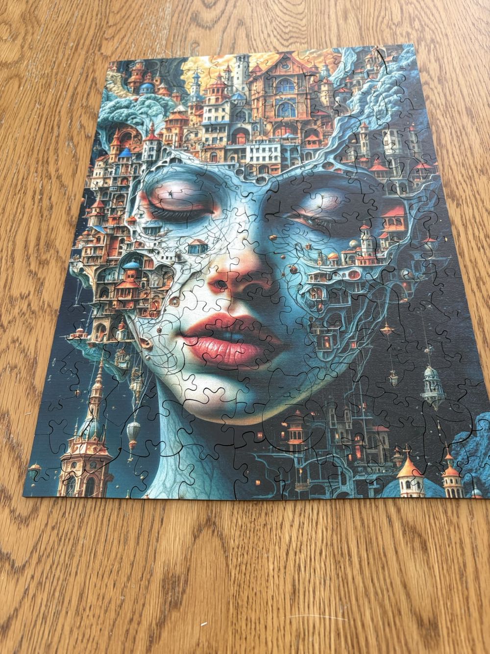 Wooden City Face - Wooden Puzzle puzzle collectible - Main Image 3