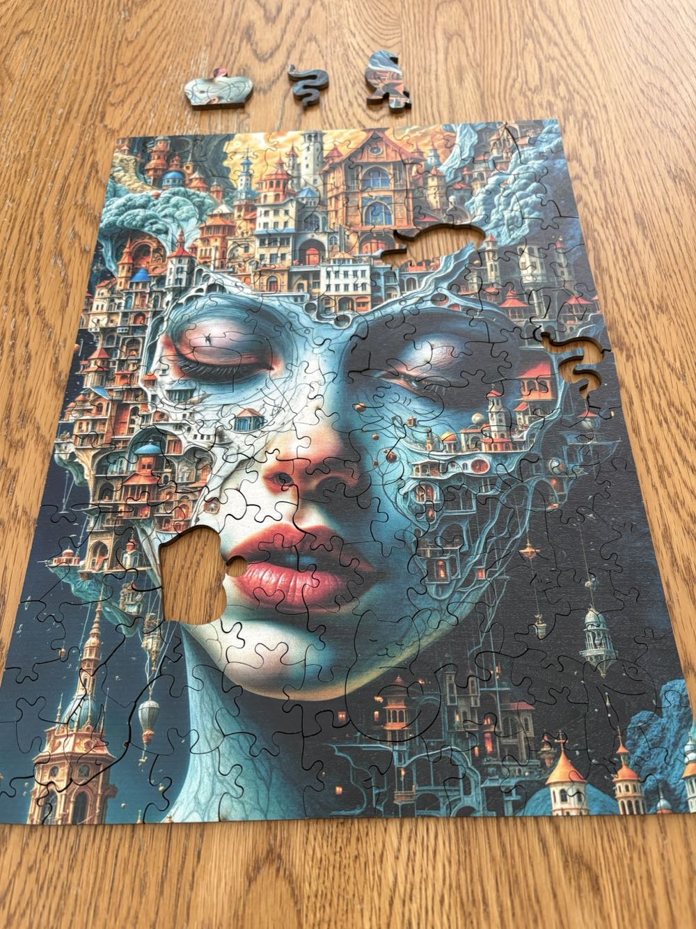 Wooden City Face - Wooden Puzzle puzzle collectible - Main Image 4