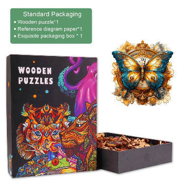 Butterfly And Clock - Woodbests puzzle collectible - Main Image 2