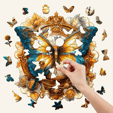 Butterfly And Clock - Woodbests puzzle collectible - Main Image 3