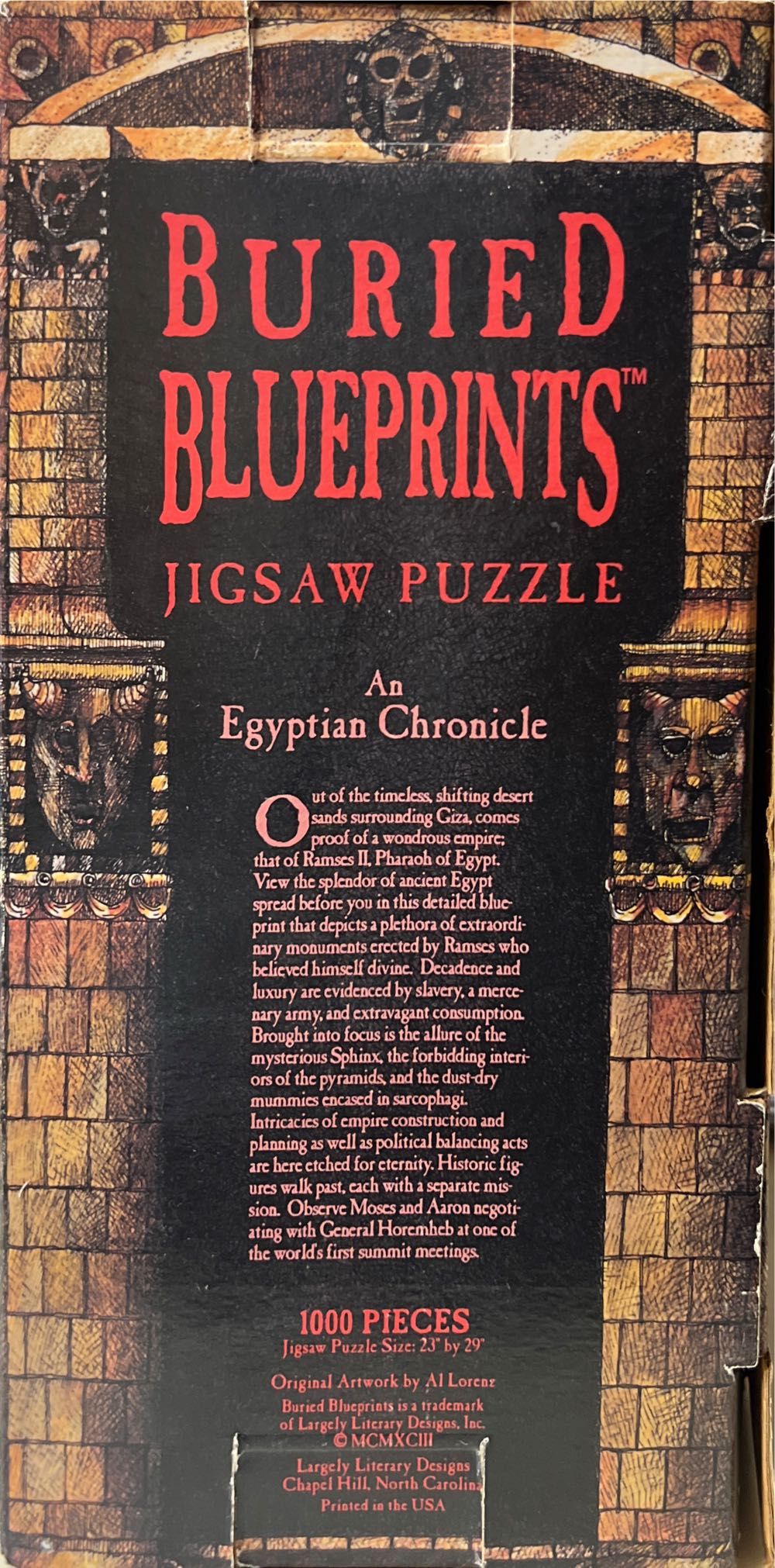 Buried Blueprints Puzzle An Egyptian ... - Buried Blue Prints puzzle collectible [Barcode 9781566583275] - Main Image 2