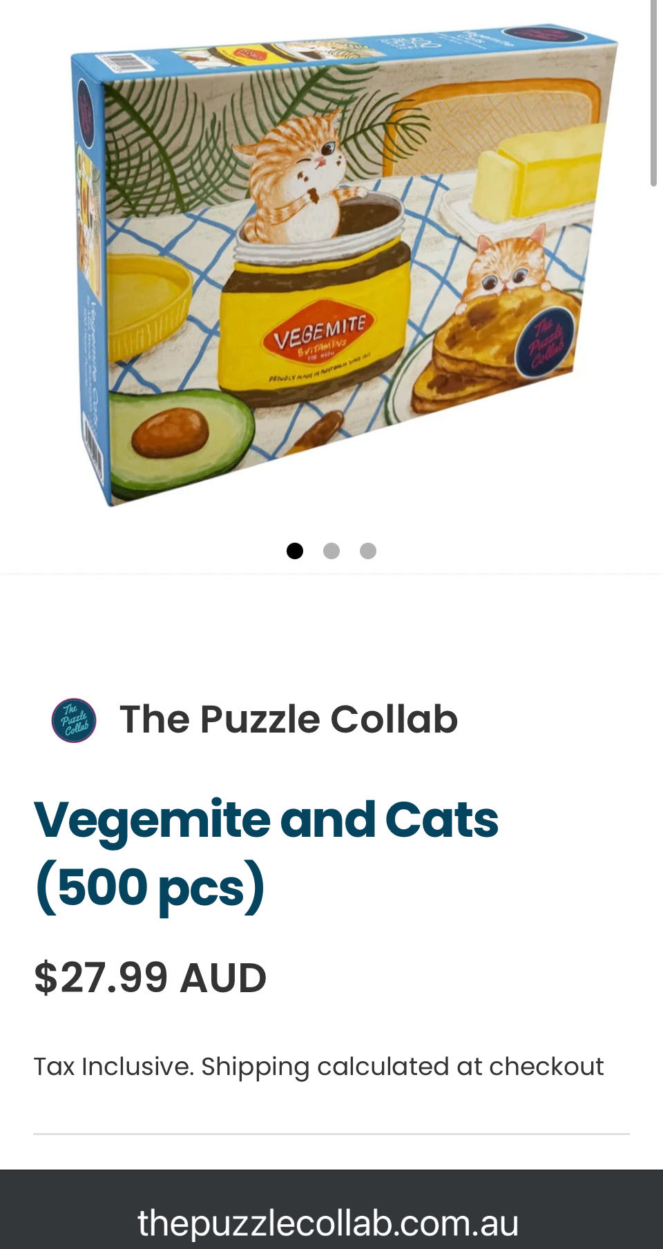 Vegemite Cat - The Puzzle Collab puzzle collectible [Barcode 9361804001329] - Main Image 2