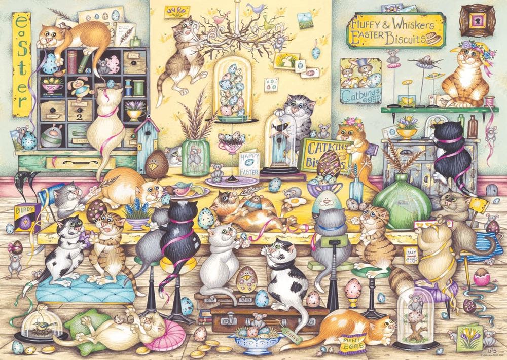 Crazy Cats...Easter Eggstravaganza - Ravensburger puzzle collectible [Barcode 4005555017554] - Main Image 2