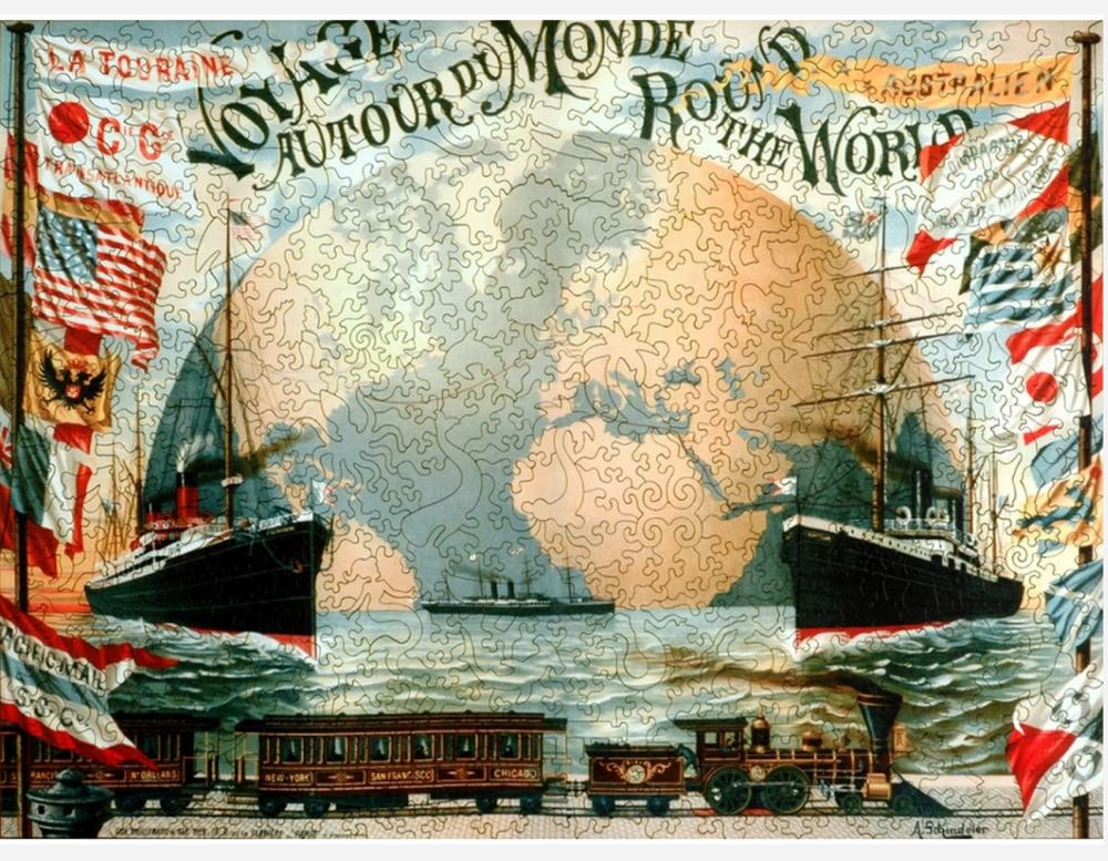 Voyage Round the World - Liberty puzzles puzzle collectible [Barcode 653569689997] - Main Image 2