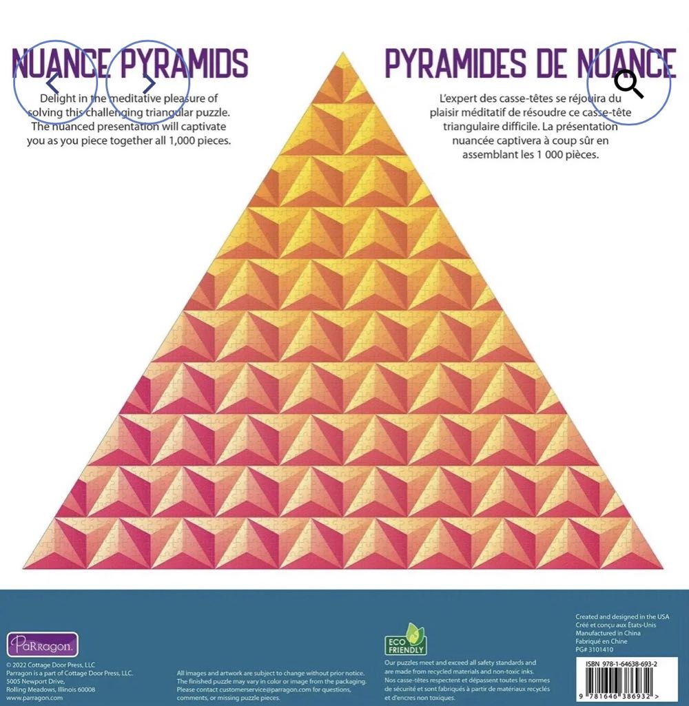 Nuance Pyramids - Parragon puzzle collectible [Barcode 9781646386932] - Main Image 3