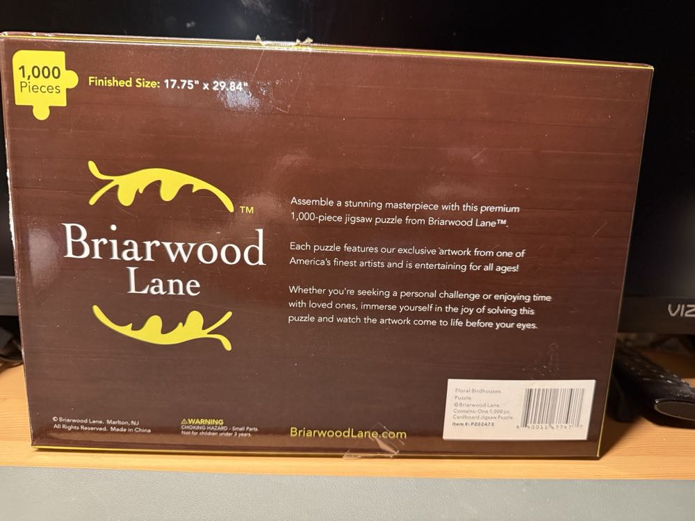 Floral Birdhouses - Briarwood Lane puzzle collectible [Barcode 840011677477] - Main Image 3