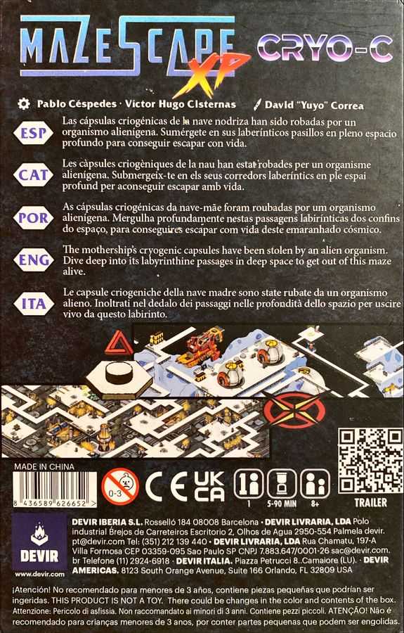 Mazescape XP: Cryo-C  - Devir Games puzzle collectible [Barcode 8436589626652] - Main Image 2