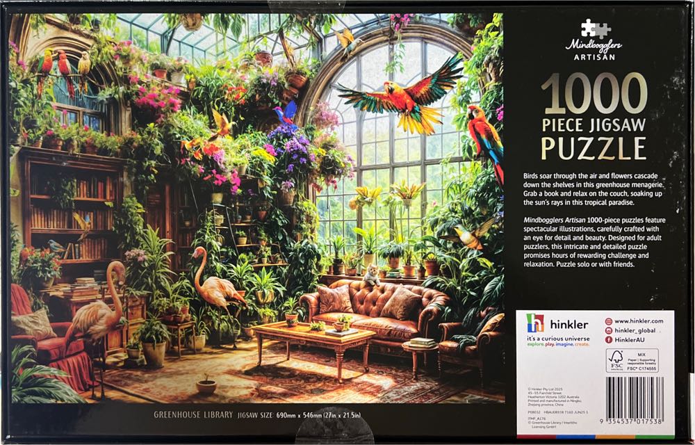 Greenhouse Library - Mindbogglers Artisan puzzle collectible [Barcode 9354537017538] - Main Image 3