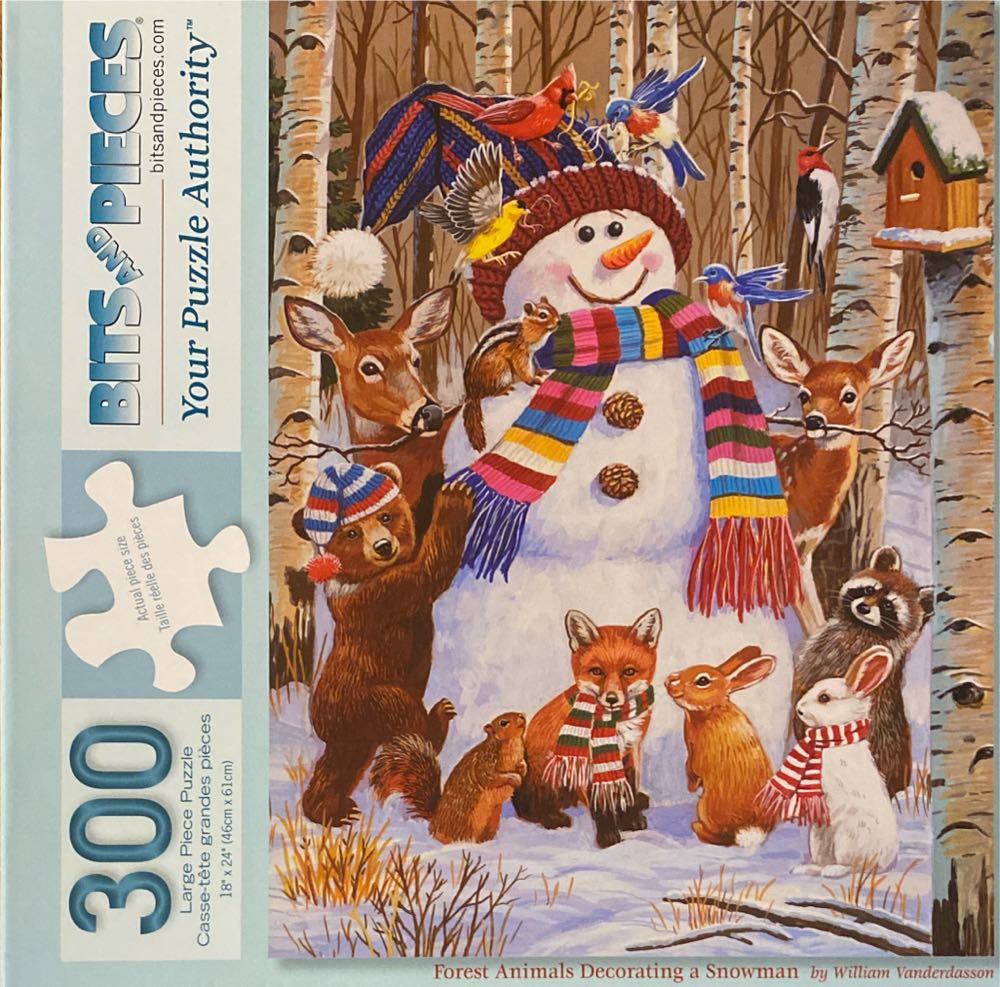 Forest Animals Decorating a Snowman - Bits & Pieces puzzle collectible [Barcode 192949054845] - Main Image 2