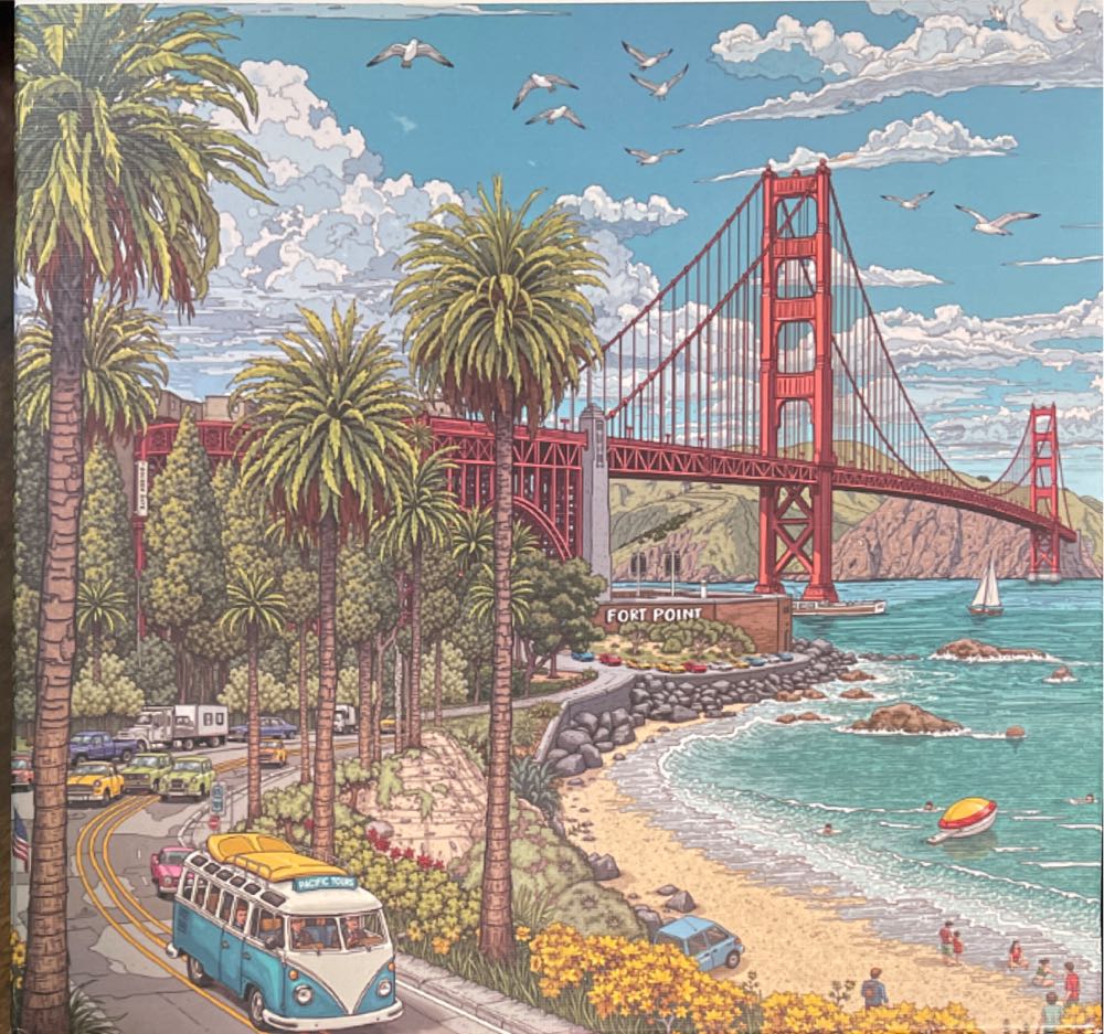 California Coastline With Golden Gate Bridge - Naturelish puzzle collectible - Main Image 2