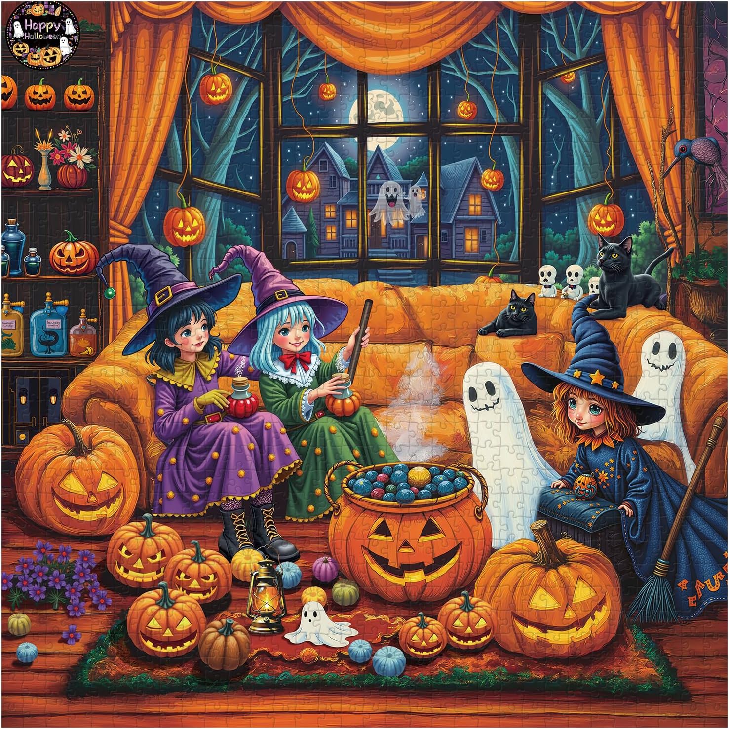 Witch Pumpkin Party  - From Jen - Unknown Chinese puzzle collectible - Main Image 2