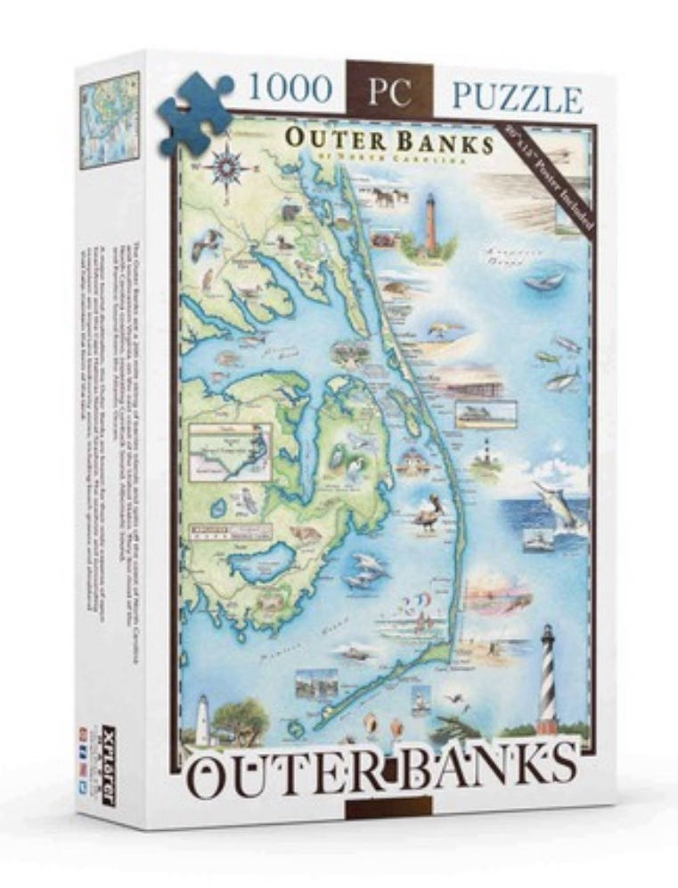 Outer Banks  - NC - Xplorer Maps puzzle collectible [Barcode 782588337951] - Main Image 2