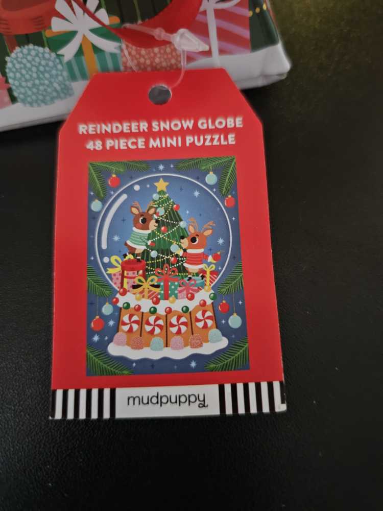 Reindeer Snow Globe  - Mudpuppy puzzle collectible [Barcode 9780734336811] - Main Image 2