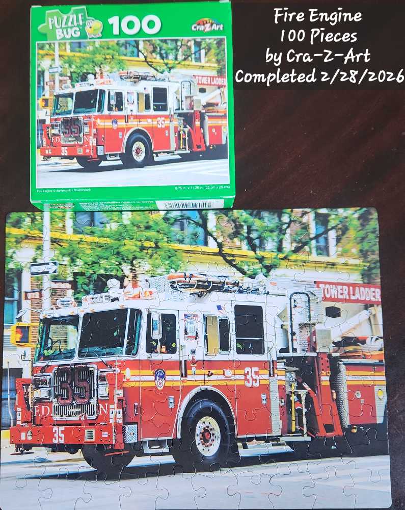 Fire Engine - Craz-Z-Art puzzle collectible [Barcode 4895145425216] - Main Image 2