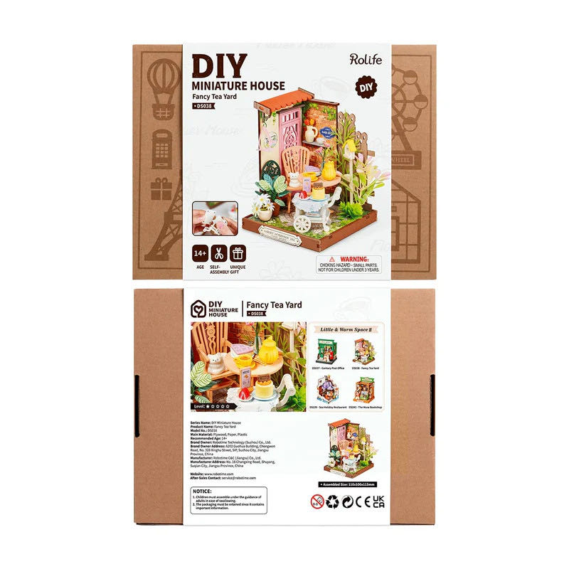 House Kit: Fancy Tea Yard Diy Miniature House Kit Fancy Hands  puzzle collectible [Barcode 810101581557] - Main Image 2