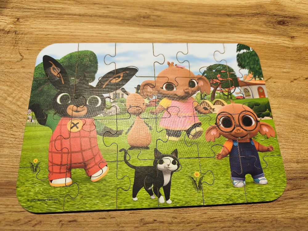 Trefl Wooden Puzzle: Bing Get To Know Bing 24 Elements Wooden Puzzle Rounded Edges Decorative Pattern On The Back For Children From 3 Years  puzzle collectible [Barcode 5900511202618] - Main Image 2