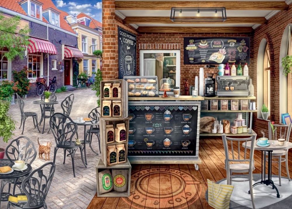 Quaint Cafe 🆕 - Ravensburger puzzle collectible [Barcode 4005556168057] - Main Image 2